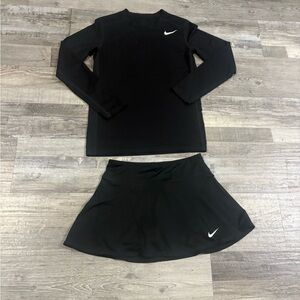 Nike tennis skirt & long sleeve top set